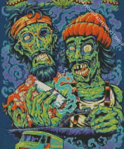 Zombie Cheech And Chong Diamond Painting