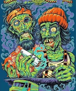 Zombie Cheech And Chong Diamond Painting