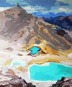 Abstract Tongariro National Park Diamond Painting