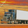 Aesthetic 18 Wheeler On Road Diamond Painting