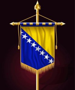 Aesthetic Bosnian Flag Diamond Painting