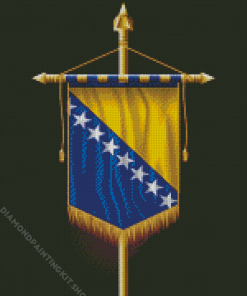 Aesthetic Bosnian Flag Diamond Painting