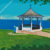 Aesthetic Gazebo By The Sea Art Diamond Painting