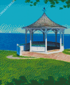 Aesthetic Gazebo By The Sea Art Diamond Painting