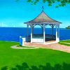 Aesthetic Gazebo By The Sea Art Diamond Painting