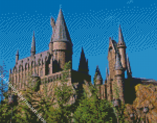 Aesthetic Harry Potter Castle Building Diamond Painting