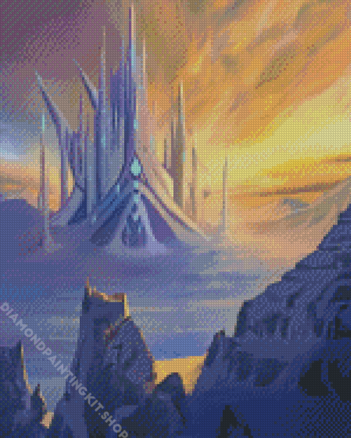 Aesthetic Ice Castle Diamond Painting