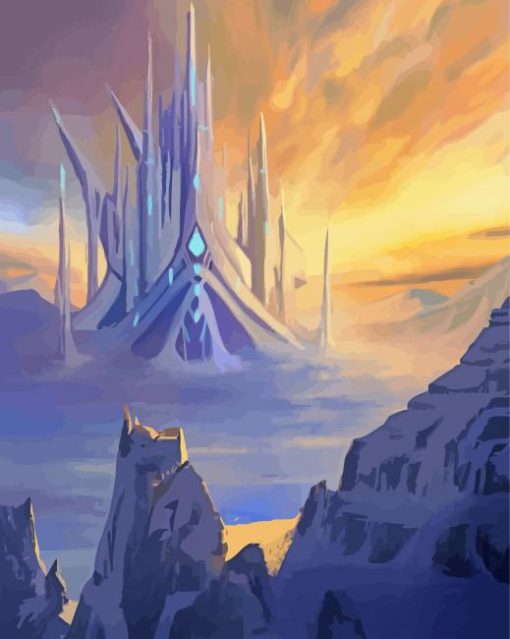 Aesthetic Ice Castle Diamond Painting