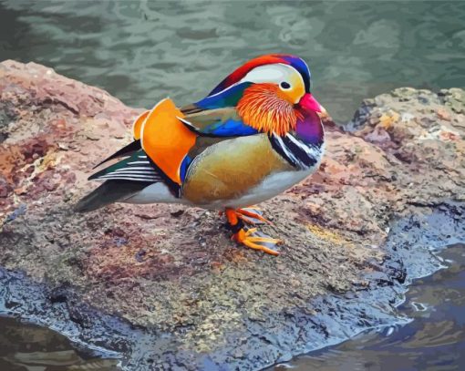 Aesthetic Mandarin Duck Diamond Painting