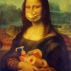 Aesthetic Monalisa With Mask And Toilet Papers Diamond Painting