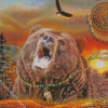 Aesthetic Native Bear Diamond Painting