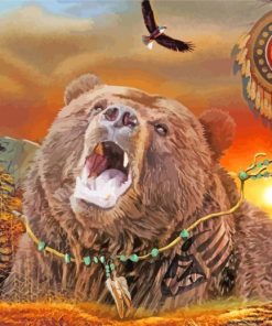 Aesthetic Native Bear Diamond Painting