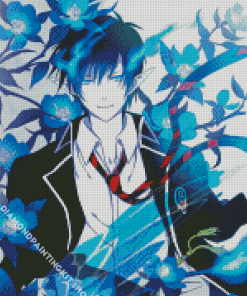 Aesthetic Rin Okumura Blue Exorcist Diamond Painting