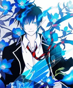 Aesthetic Rin Okumura Blue Exorcist Diamond Painting