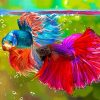 Aesthetic Siamese Fighting Fish Diamond Painting