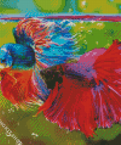 Aesthetic Siamese Fighting Fish Diamond Painting