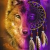 Aesthetic Wolf Dream Catcher Diamond Painting