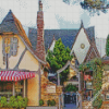 Aesthetic Carmel California Cottages Diamond Painting