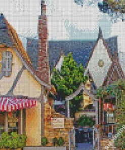 Aesthetic Carmel California Cottages Diamond Painting