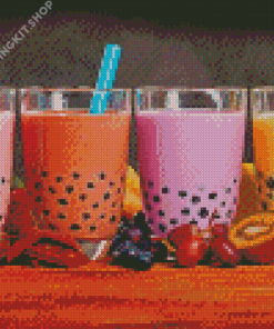 Aesthetic Bubble Tea Diamond Painting