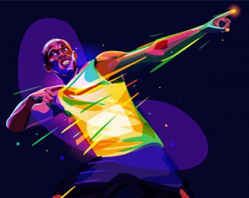 Aesthetic Usain Bolt Art Diamond Painting