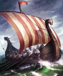 Aesthetic Viking Vessel Diamond Painting