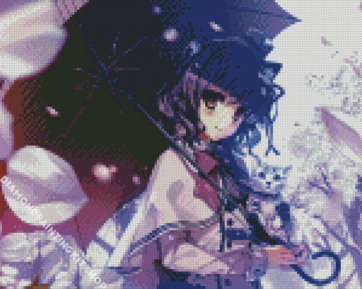 Anime Cat Umbrella Diamond Painting