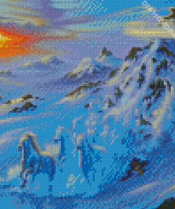 Avalanche Of Horses Art Diamond Painting