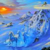 Avalanche Of Horses Art Diamond Painting