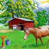 Barn And Horses Art Diamond Painting