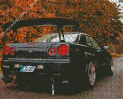 Black Nissan Skyline R34 Diamond Painting