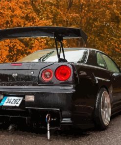 Black Nissan Skyline R34 Diamond Painting