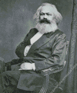 Black And White Karl Marx Diamond Painting