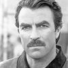 Black And White Tom Selleck Diamond Painting