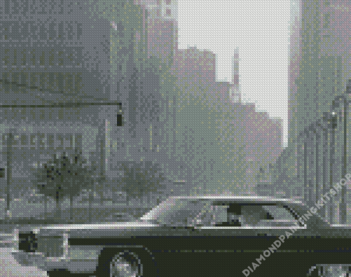 Black And White Classic Cadillacs Diamond Painting