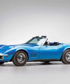 Blue Chevrolet 69 Corvette Diamond Painting