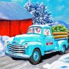 Blue Vintage Truck Diamond Painting