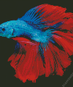 Blue Elegant Fish Diamond Painting