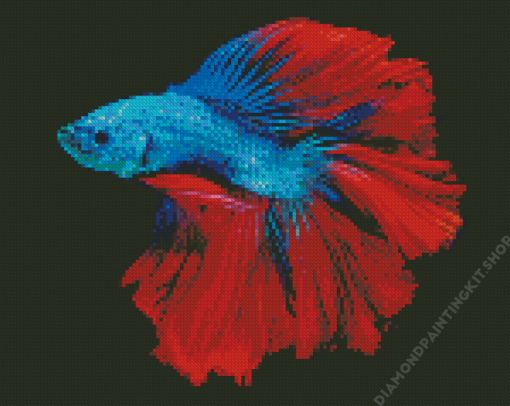 Blue Elegant Fish Diamond Painting