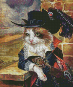 Classy Puss In Boots Diamond Painting