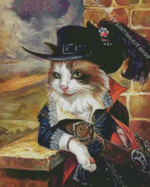 Classy Puss In Boots Diamond Painting