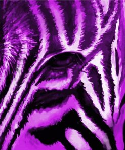 Close Up Purple Zebra Diamond Painting