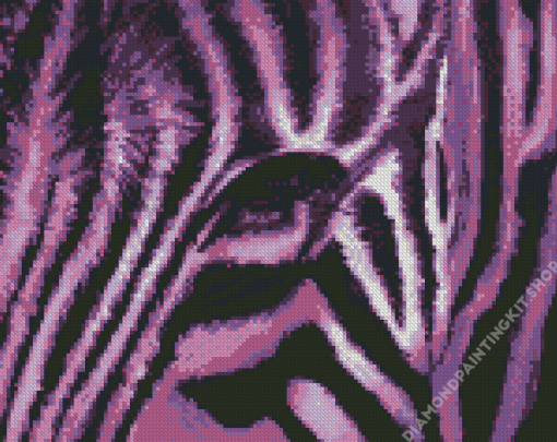 Close Up Purple Zebra Diamond Painting