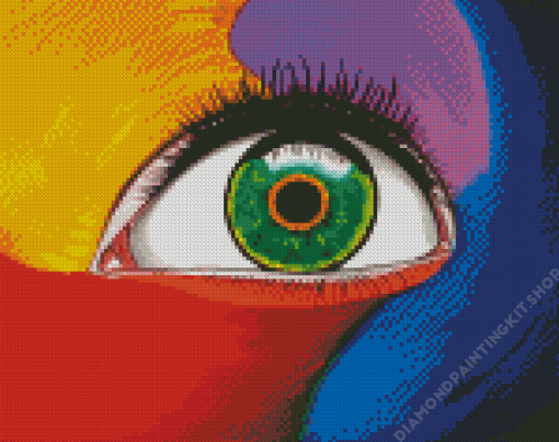 Colorful Abstract Eye Diamond Painting