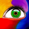 Colorful Abstract Eye Diamond Painting