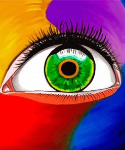 Colorful Abstract Eye Diamond Painting