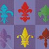 Colorful Fleur De Lis Diamond Painting