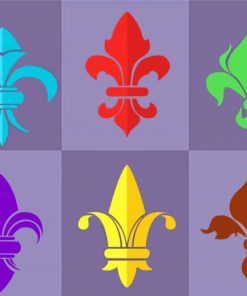 Colorful Fleur De Lis Diamond Painting