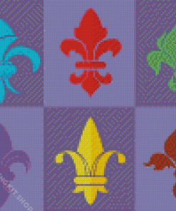 Colorful Fleur De Lis Diamond Painting