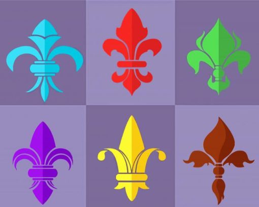 Colorful Fleur De Lis Diamond Painting